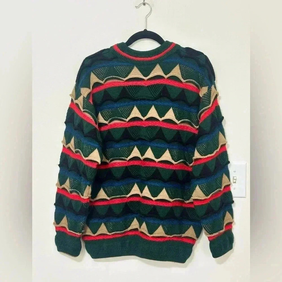 COOGI Vintage Wool Textured Abstract‎ Sweater - Picture 2 of 5